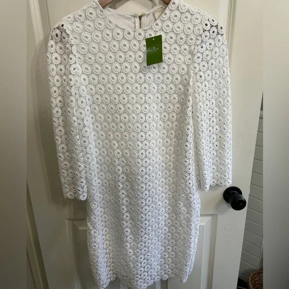 NWT Kate Spade eyelet dress size 4! Gorgeous! 3/4 sleeves. Above knee. Bride - Picture 3 of 12